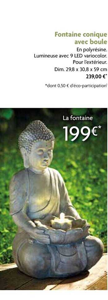fontaine conique avec boule