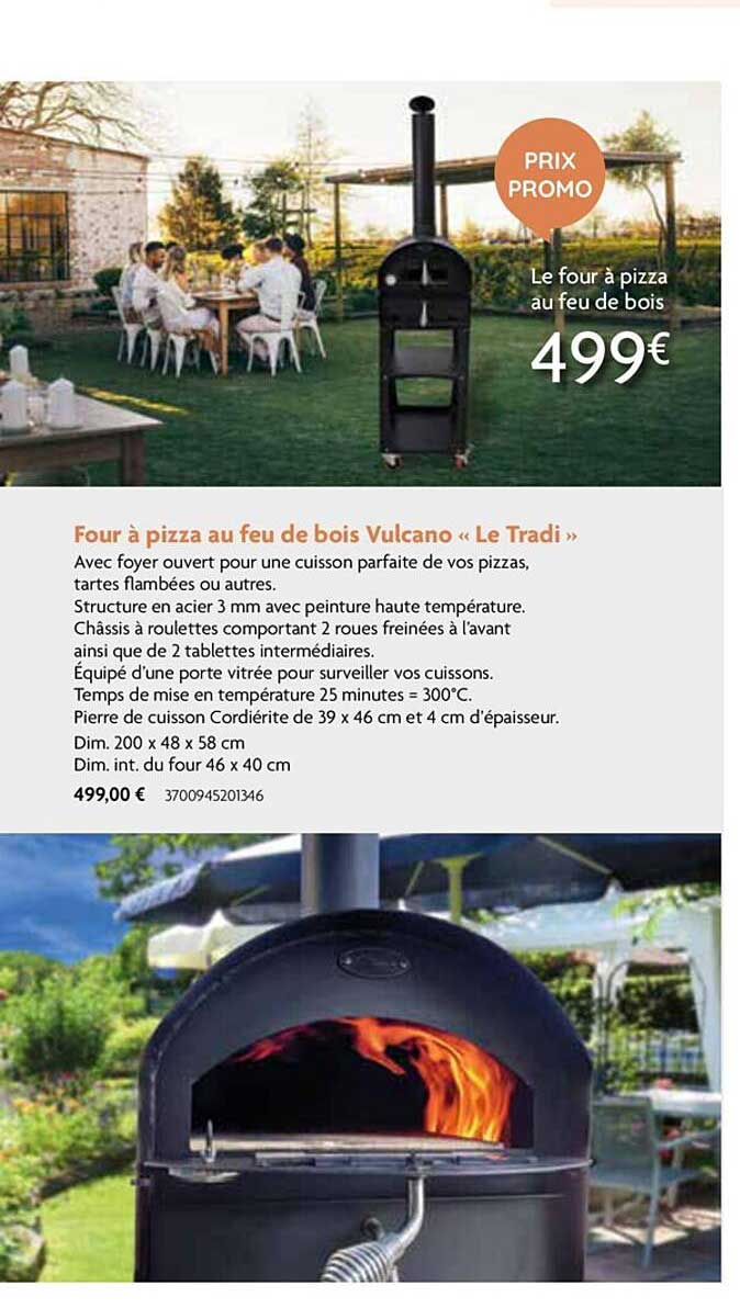 four à pizza au feu de bois vulcano "le tradi"