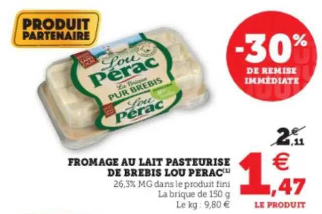 fromage au lait pasteurisé de brebis loup pérac