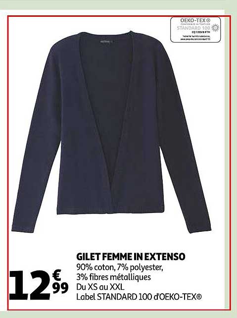 gilet femme in extenso