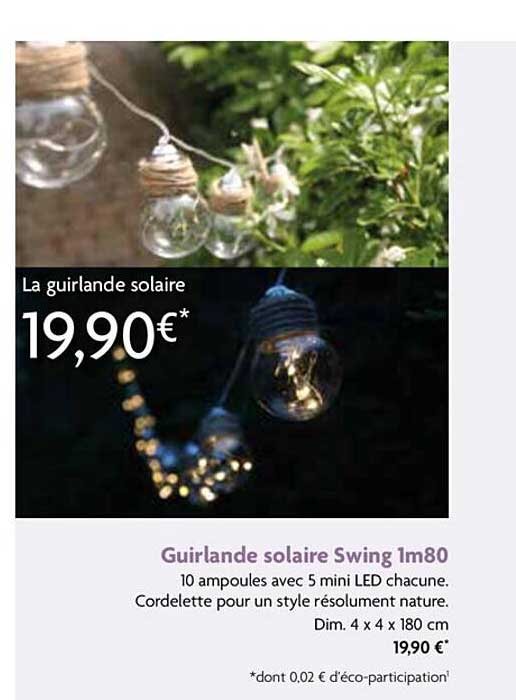 guirlande solaire swing 1m80