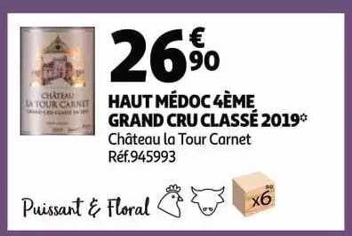haut médoc 4ème grand cru classé 2019 château la tour carnet