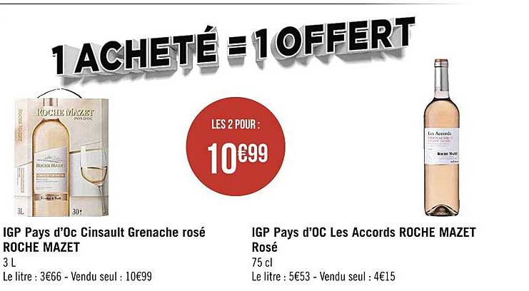 igp pays d'oc cinsault grenache rosé roche mazet, igp pays d'oc les accords roche mazet rosé