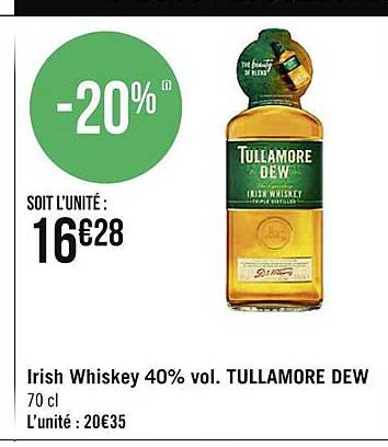 irish whiskey 40% vol. tullamore dew