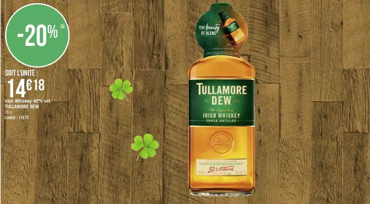 irish whiskey 40% vol. tullamore dew