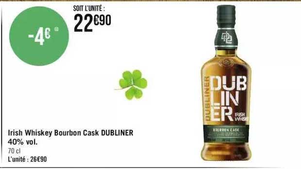 irish whiskey bourbon cask dubliner 40% vol.