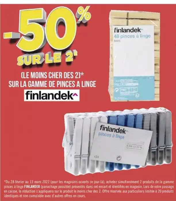 La Gamme De Pinces à Linge Finlandek^
