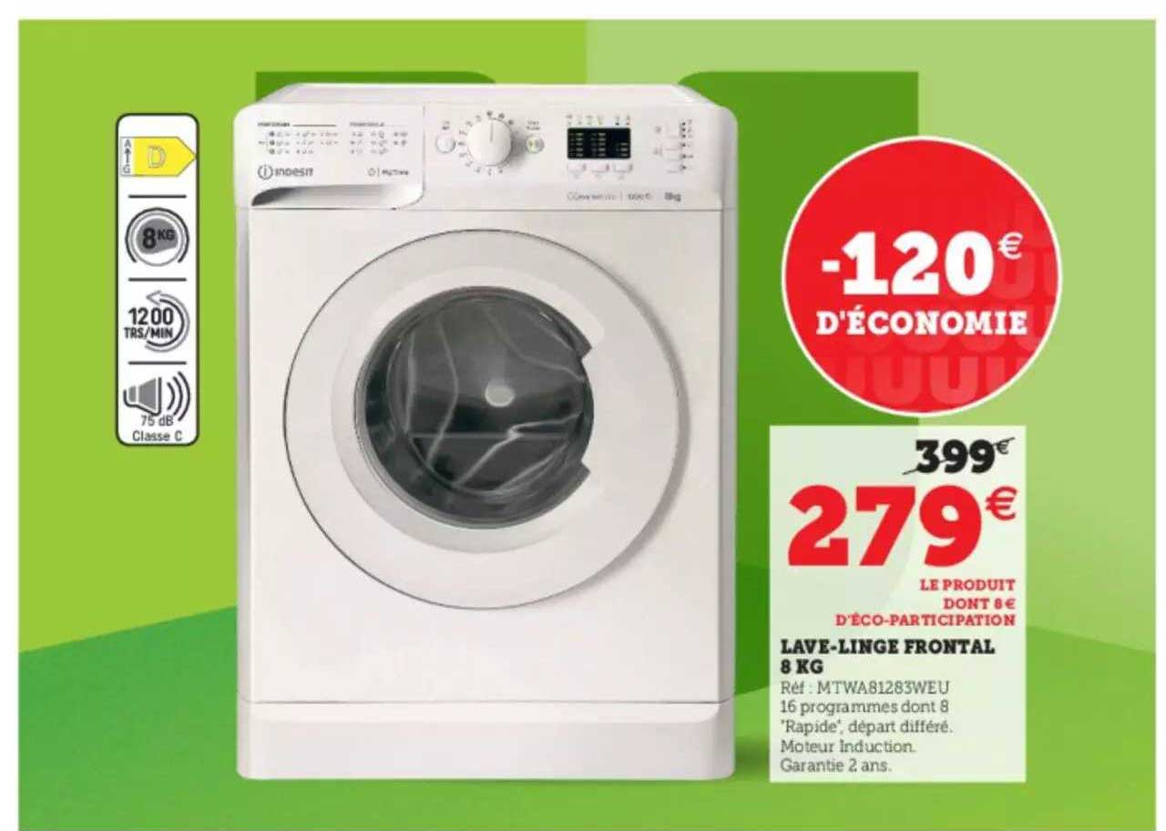 lave-linge frontal 8 kg
