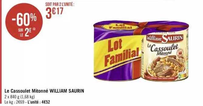 le cassoulet mitonné william saurin