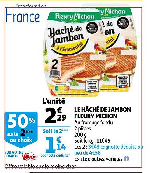 le haché de jambon fleury michon