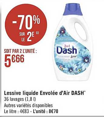 lessive liquide envolée d'air dash