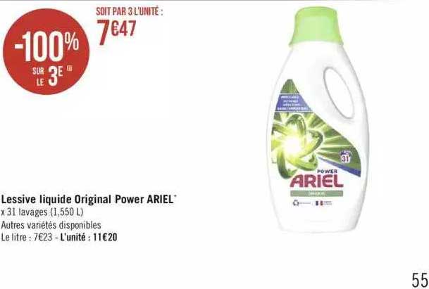 Lessive Liquide Original Power Ariel