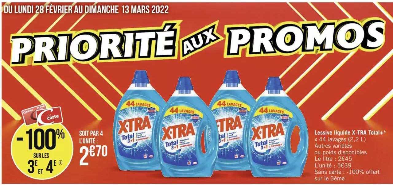 Lessive Liquide X-tra Total+