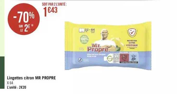 lingettes citron mr propre