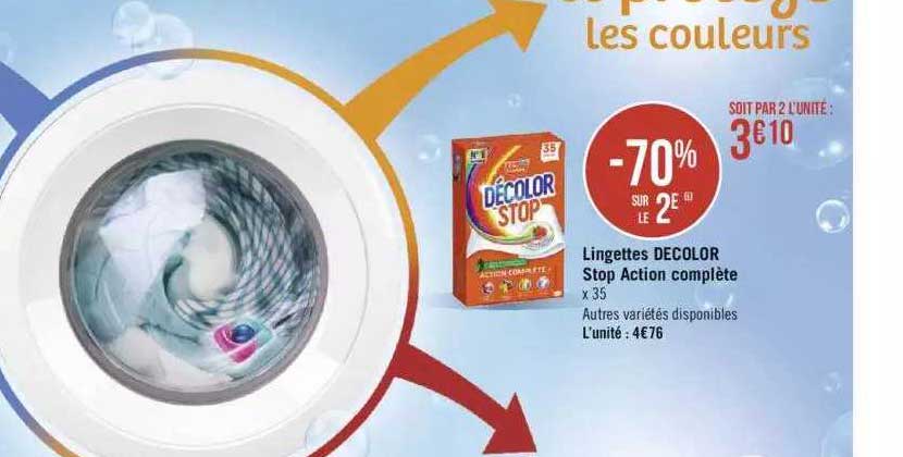 lingettes décolor stop action complète