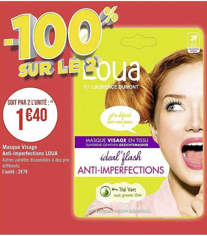 masque visage anti-imperfections loua