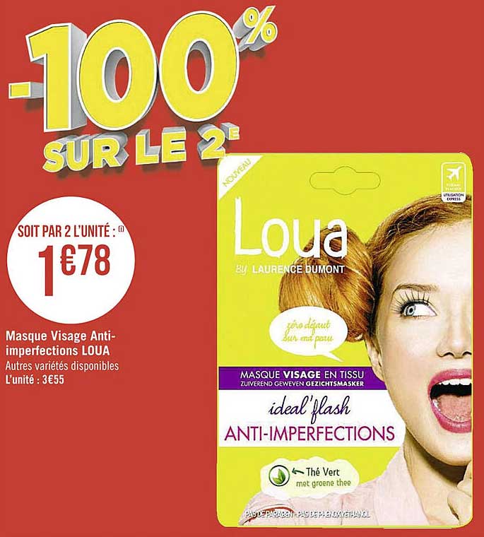 masque visage anti-imperfections loua