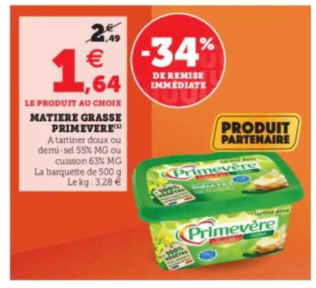 matière grasse primevère