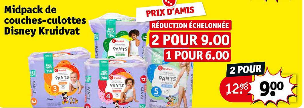 midpack de couches-culottes disney kruidvat