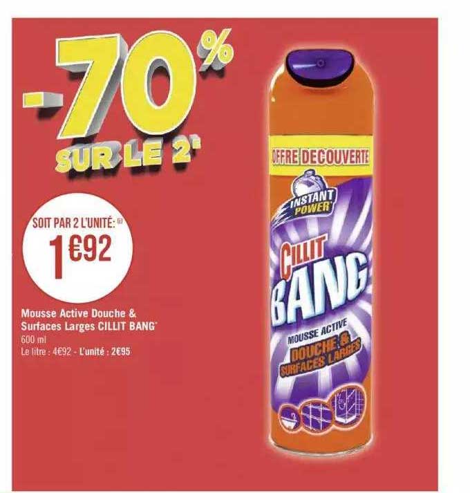mousse active douche & surfaces larges cillit bang