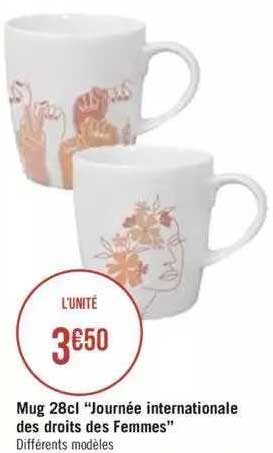 mug 28 cl "journée internationale des droits des femmes"