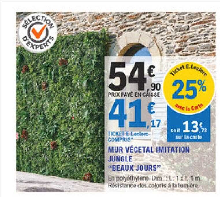 mur végetal imitation jungle "beaux jours"