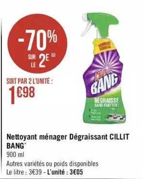 nettoyant ménager dégraissant cillit bang