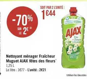 Nettoyant Ménager Fraîcheur Muguet Ajax Fêtes Des Fleurs