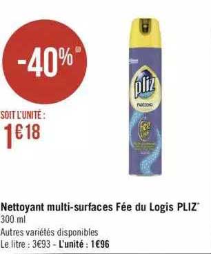 nettoyant multi-surfaces fée du logis pliz