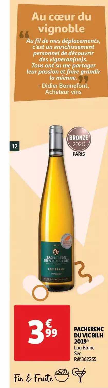 pacherenc du vic bilh 2019 lou blanc sec
