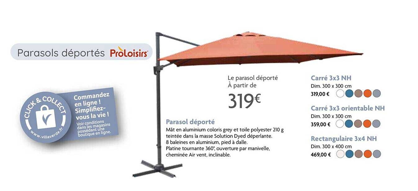 Parasol Déporté