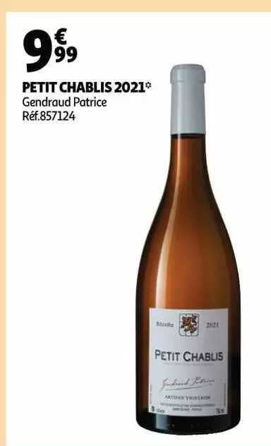 petit chablis 2021 gendraud patrice