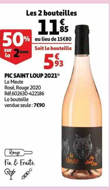pic saint loup 2021 la meute rosé, rouge 2020