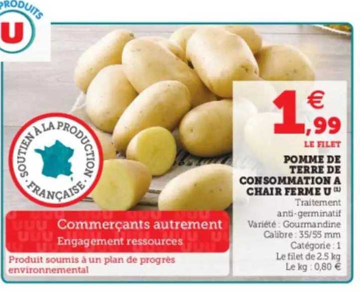 Pomme De Terre De Consommation à Chair Ferme U