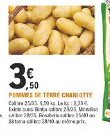 pommes de terre charlotte