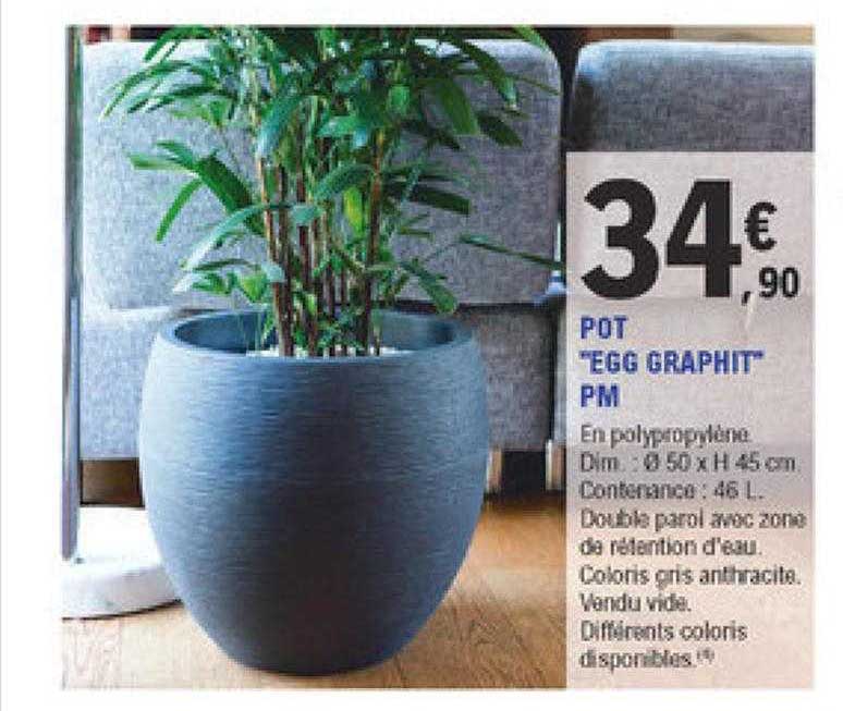 pot "egg graphit" pm