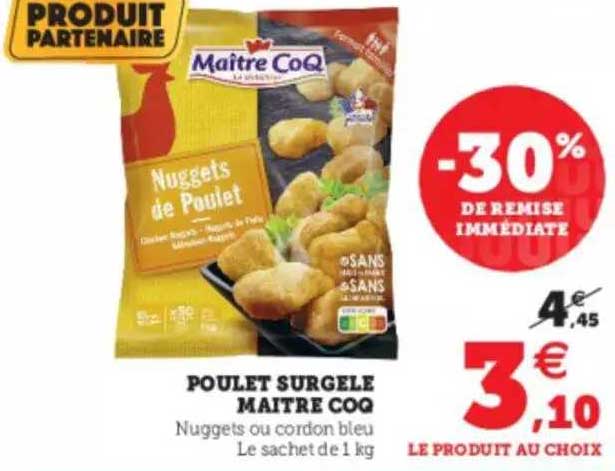 poulet surgelé maître coq