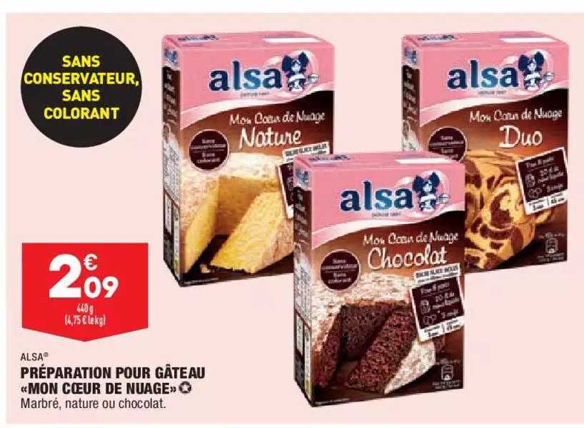Préparation Pour Gâteau "mon Cœur De Nuage" Alsa