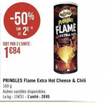pringles flame extra hot cheese & chili