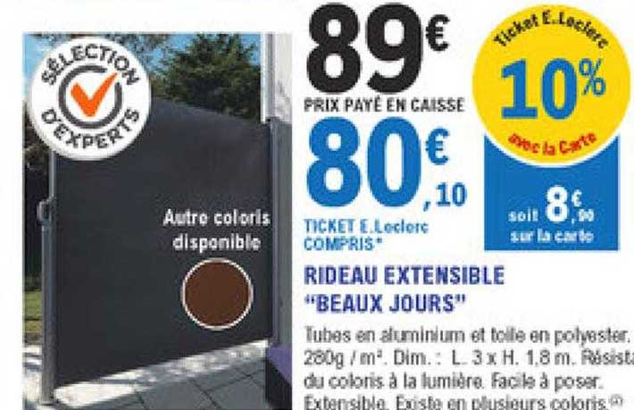 rideau extensible "beaux jours"