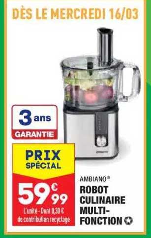 robot culinaire multi-fonction ambiano