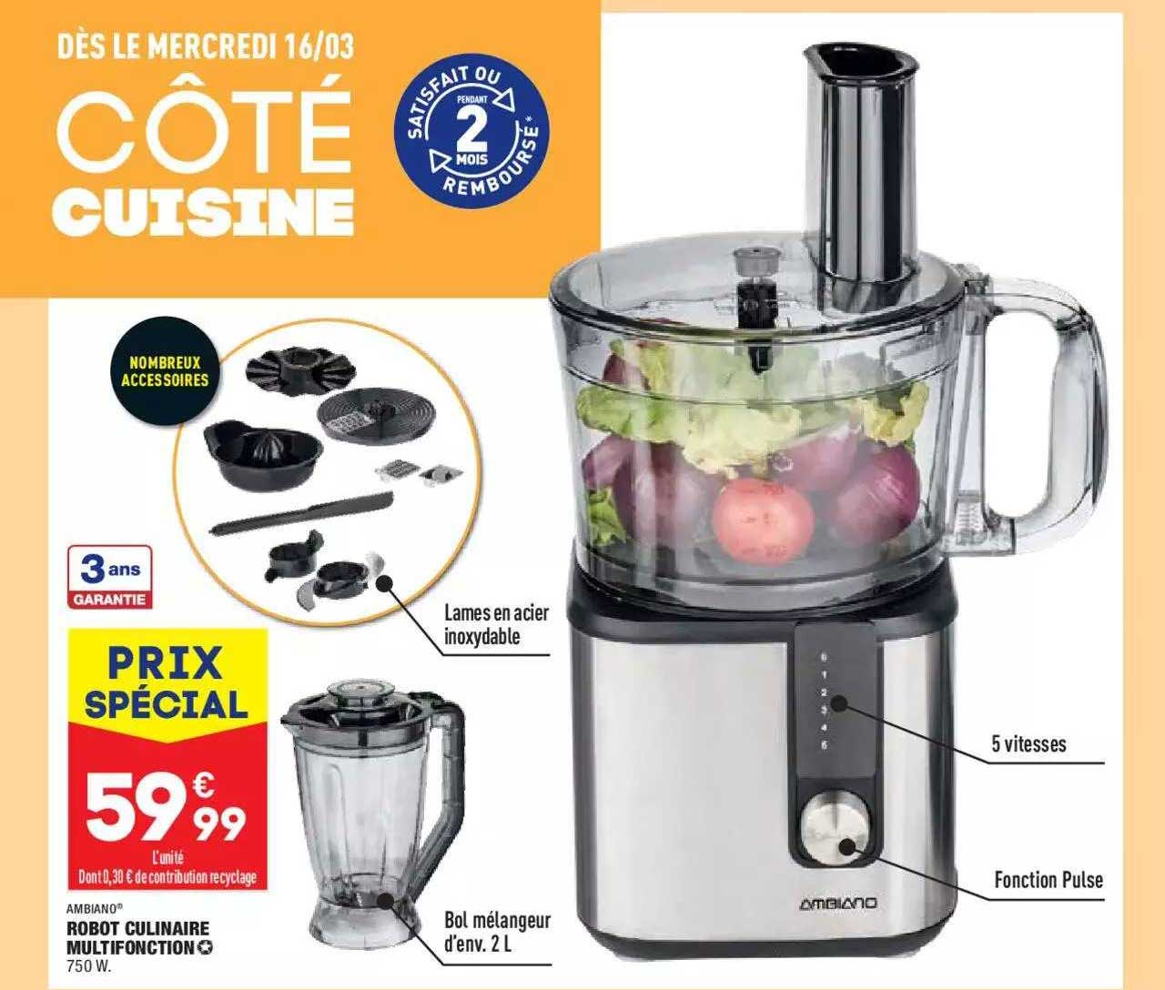 robot culinaire multifonction ambiano