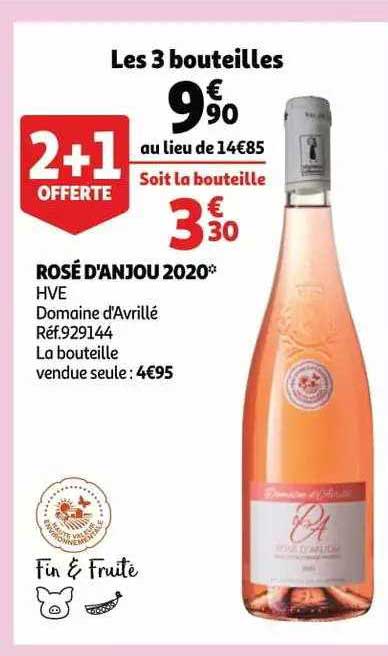 rosé d'anjou 2020 hve domaine d'avrillé