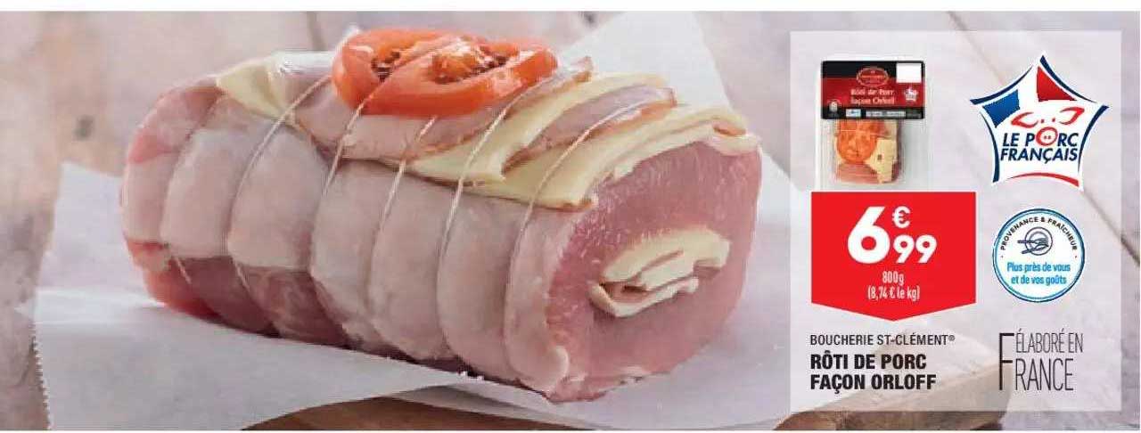 rôti de porc façon orloff boucherie st-clément