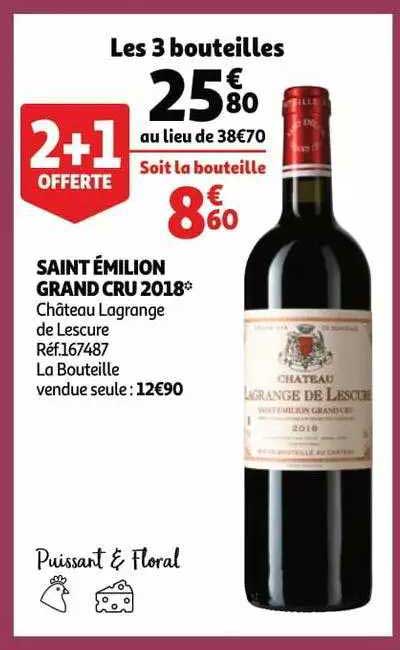 saint émilion grand cru 2018 château cru 2018 château lagrange de lescure