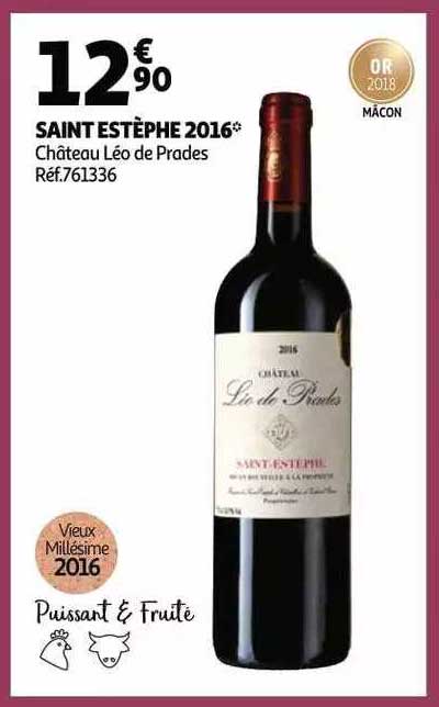 saint estèphe 2016 château léo de prades