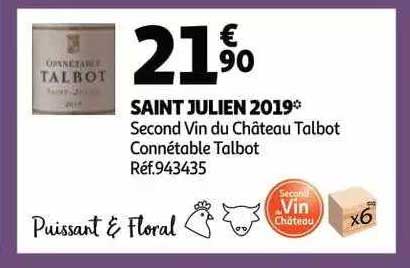 Saint Julien 2019 Second Vin Du Château Talbot Connétable Talbot
