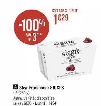 Skyr Framboise Siggi's