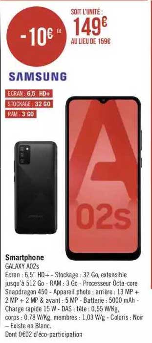 smartphone galaxy a02s samsung