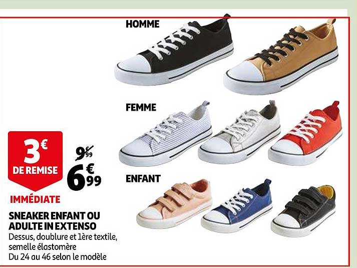 sneaker enfant ou adulte in extenso